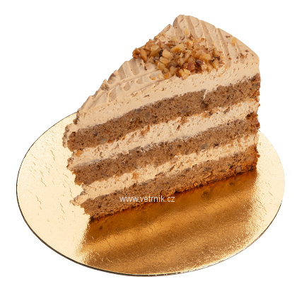 Ořech-káva dort - klínek