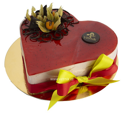 Srdce cheesecake jahoda